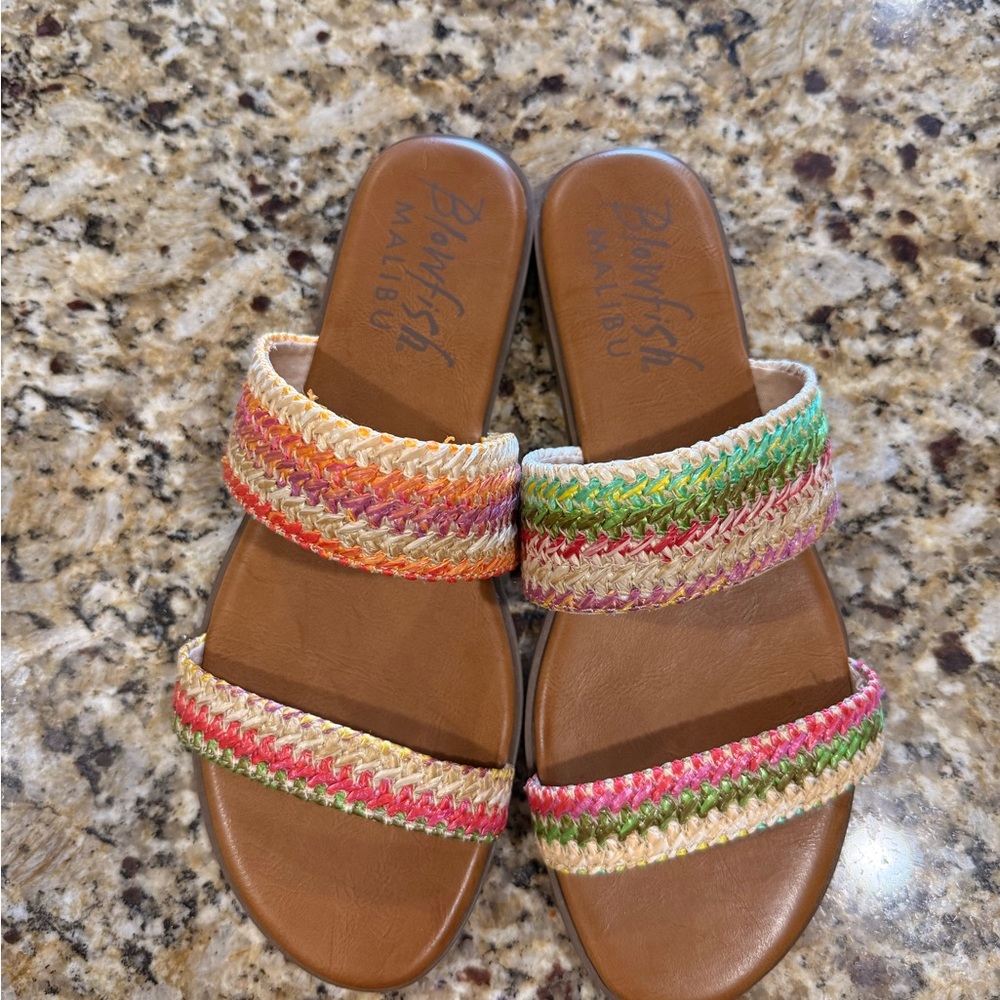 Blowfish Colorful Woven Strap Sandals